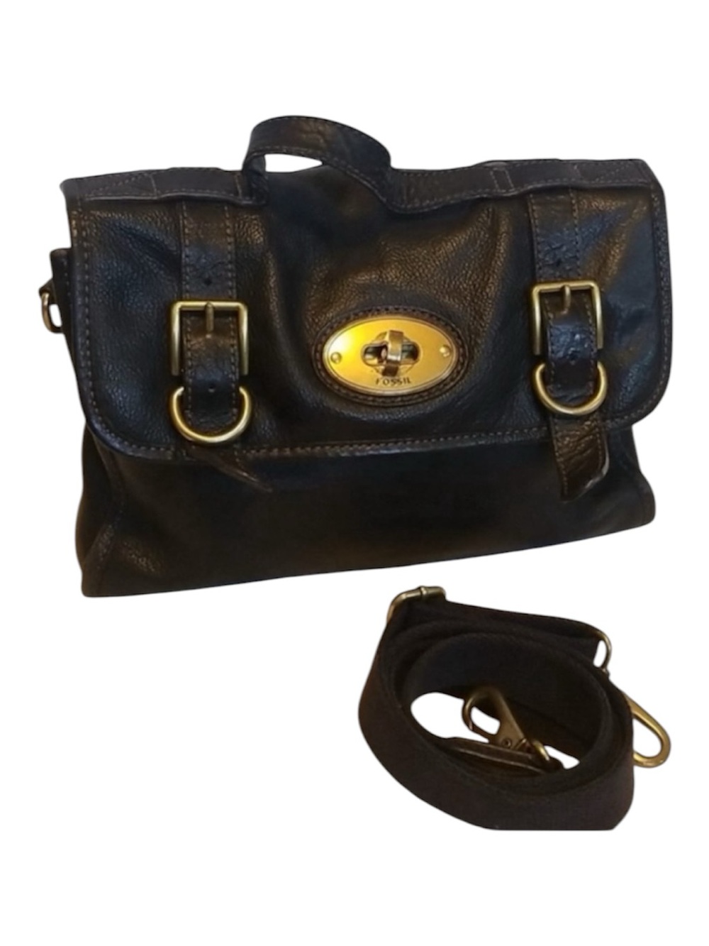 FOSSIL Vintage Messenger Leather Satchel Bag